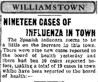 The 1918 Flu Pandemic Strikes Williamstown